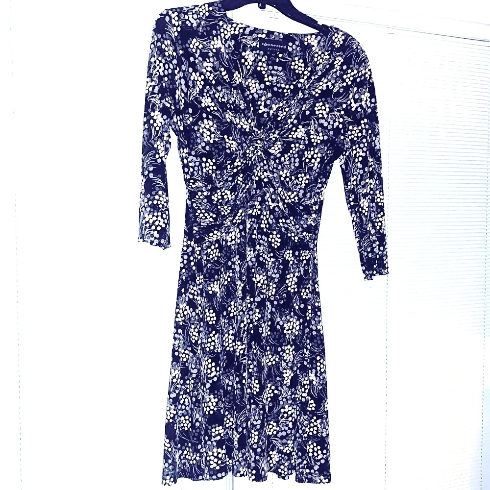 Black and brown floral dress by Connected size 10petite